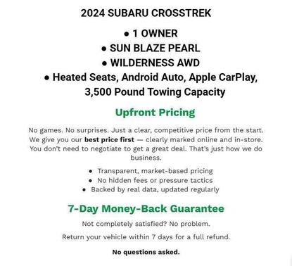 Sun Blaze Pearl 2024 Subaru Crosstrek Wilderness