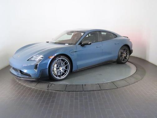 Pale Blue 2025 Porsche Taycan Turbo