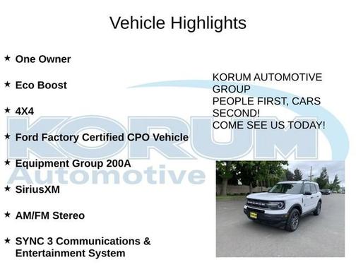 OXFORD WHITE 2023 Ford Bronco Sport BIG BEND