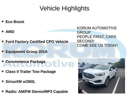 OXFORD WHITE 2023 Ford Edge SEL