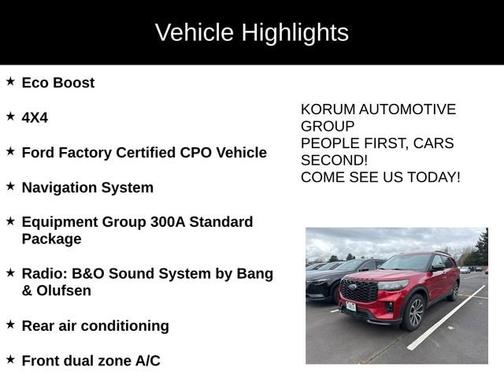 RAPID RED MET TINTED CC 2025 Ford Explorer ST-LINE