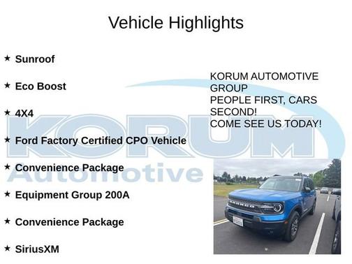 VELOCITY BLUE METALLIC 2025 Ford Bronco Sport BIG BEND