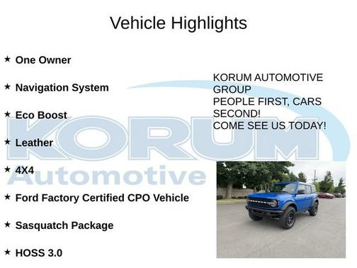 VELOCITY BLUE METALLIC 2025 Ford Bronco BADLANDS