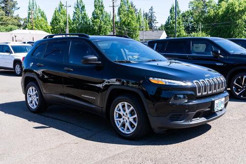 Diamond Black Crystal Pearlcoat 2017 Jeep Cherokee Sport