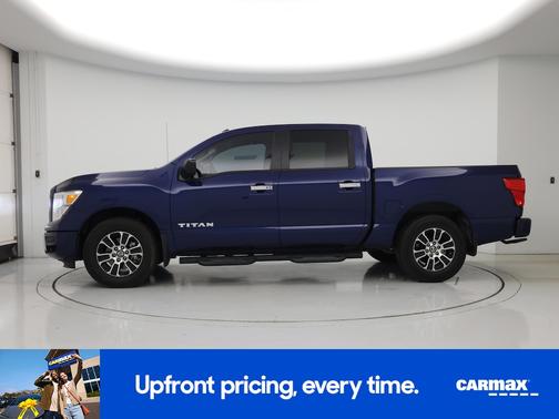 Blue 2021 Nissan Titan Platinum Reserve