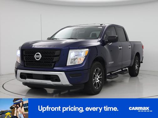 Blue 2021 Nissan Titan Platinum Reserve