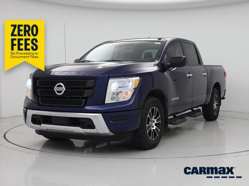 Blue 2021 Nissan Titan Platinum Reserve