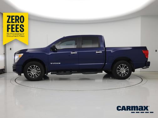 Blue 2021 Nissan Titan Platinum Reserve