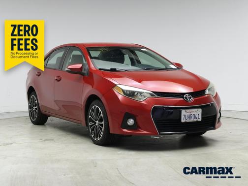 Red 2016 Toyota Corolla S Plus