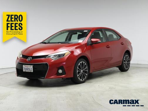 Red 2016 Toyota Corolla S Plus