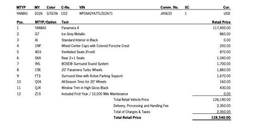 2026 Porsche Panamera 