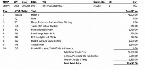 2026 Porsche Macan T