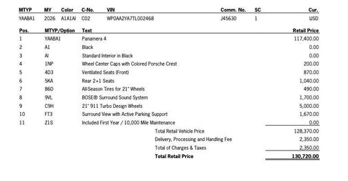 2026 Porsche Panamera 
