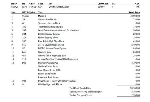 2026 Porsche Macan S