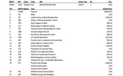 2026 Porsche Cayenne Cayenne