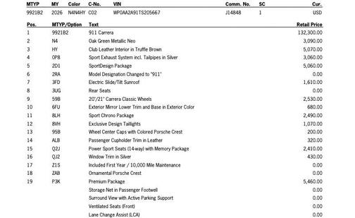 2026 Porsche 911 Carrera
