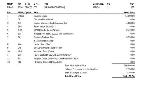 2026 Porsche Cayenne Cayenne