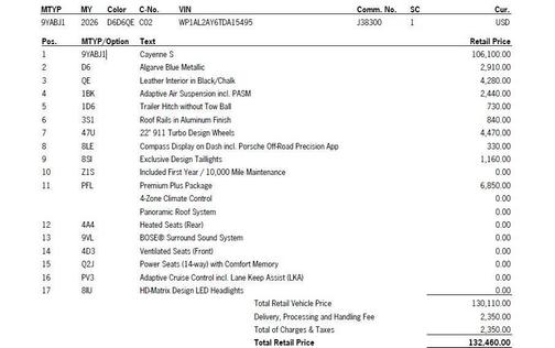 2026 Porsche Cayenne S