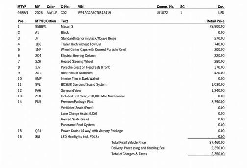 2026 Porsche Macan S