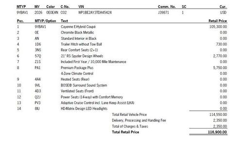 2026 Porsche Cayenne Cayenne