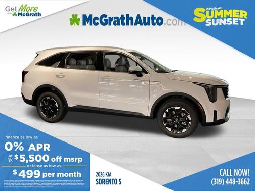 Glacial White Pearl 2026 Kia Sorento S