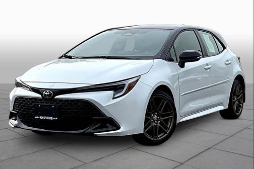 Wind Chill Pearl/Midnight Black Metallic 2024 Toyota Corolla Hatchback Nightshade Edition