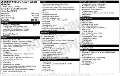 2023 BMW X3 sDrive30i