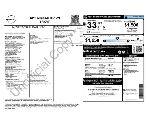 Boulder Gray Metallic 2024 Nissan Kicks SR