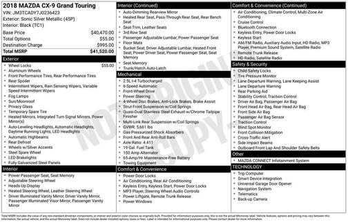 2018 Mazda CX-9 Grand Touring