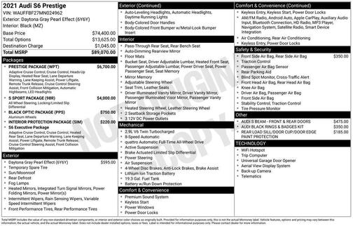 2021 Audi S6 2.9T Premium Plus