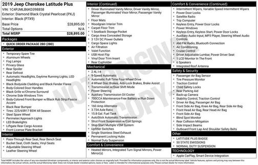 2019 Jeep Cherokee Latitude Plus