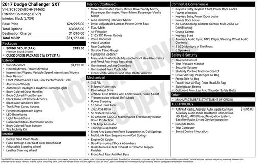 2017 Dodge Challenger SXT