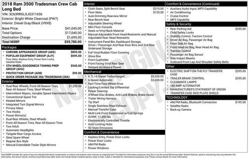 2018 RAM 3500 Tradesman