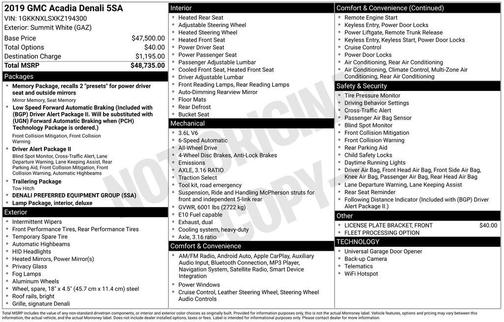 2019 GMC Acadia Denali