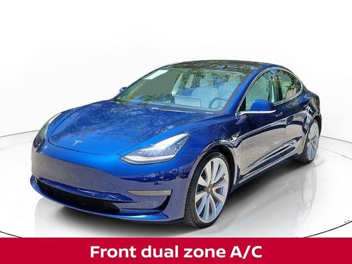 Blue 2018 Tesla Model 3 Performance