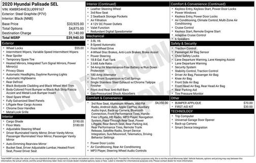 2020 Hyundai PALISADE SEL