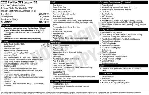 2023 Cadillac XT4 Luxury