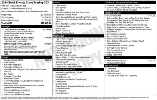 Cinnabar Metallic 2024 Buick Envista Sport Touring