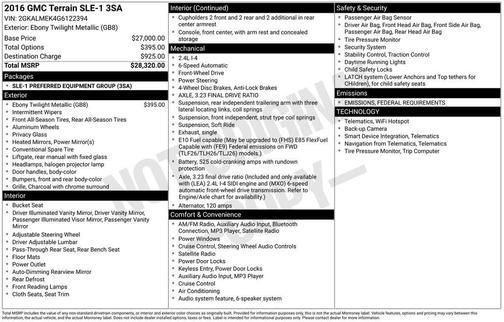 2016 GMC Terrain SLE-1