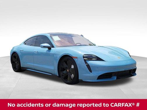 Blue 2020 Porsche Taycan Turbo