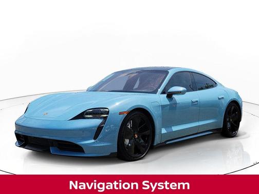 Blue 2020 Porsche Taycan Turbo