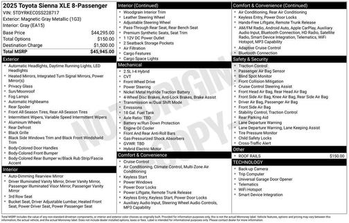2025 Toyota Sienna XLE
