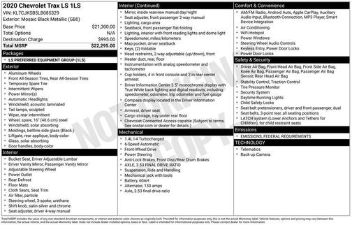 2020 Chevrolet Trax LS