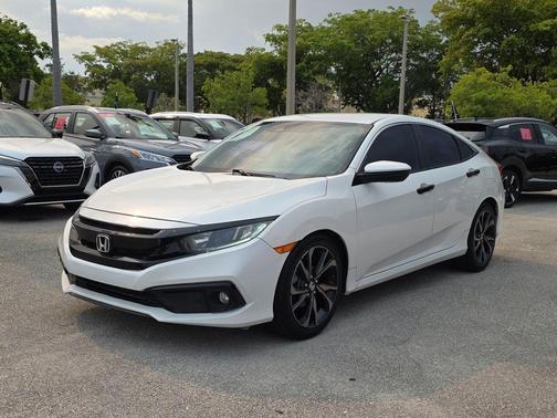White 2019 Honda Civic Sport