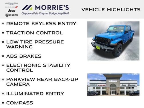 Hydro Blue Pearlcoat 2026 Jeep Gladiator Sport
