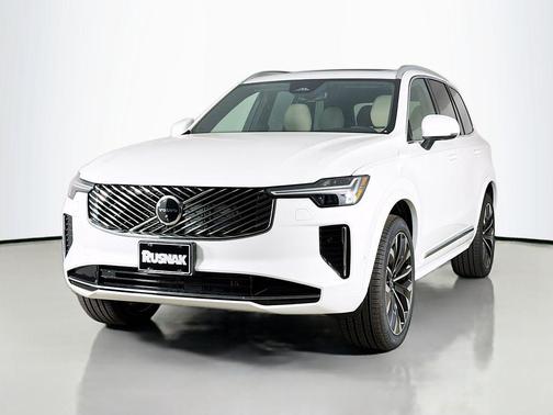 Crystal White Pearl 2026 Volvo XC90 Plus, B6 AWD Gas (mild hybrid), Gasoline, Bright, 7 Seats