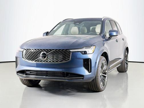 Denim Blue Metallic 2026 Volvo XC90 Plug-In Hybrid Plus, T8 AWD, Electric/Gasoline, Bright, 7 Seats