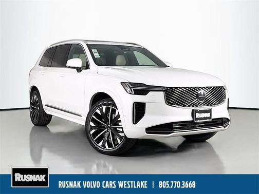 Crystal White Pearl 2026 Volvo XC90 Ultra, B6 AWD Gas (mild hybrid), Gasoline, Bright, 7 Seats
