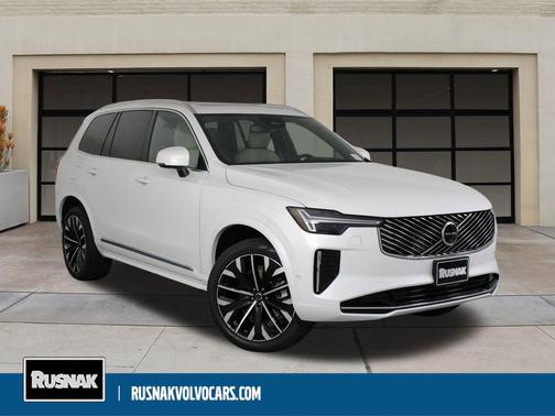 Crystal White Pearl 2026 Volvo XC90 Ultra, B6 AWD Gas (mild hybrid), Gasoline, Bright, 7 Seats