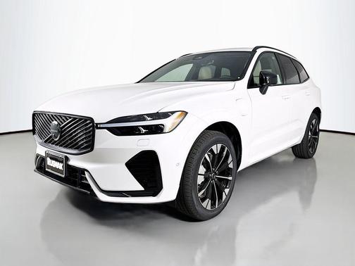 Crystal White 2026 Volvo XC60 Plug-In Hybrid Plus, T8 AWD Electric/Gasoline, Dark